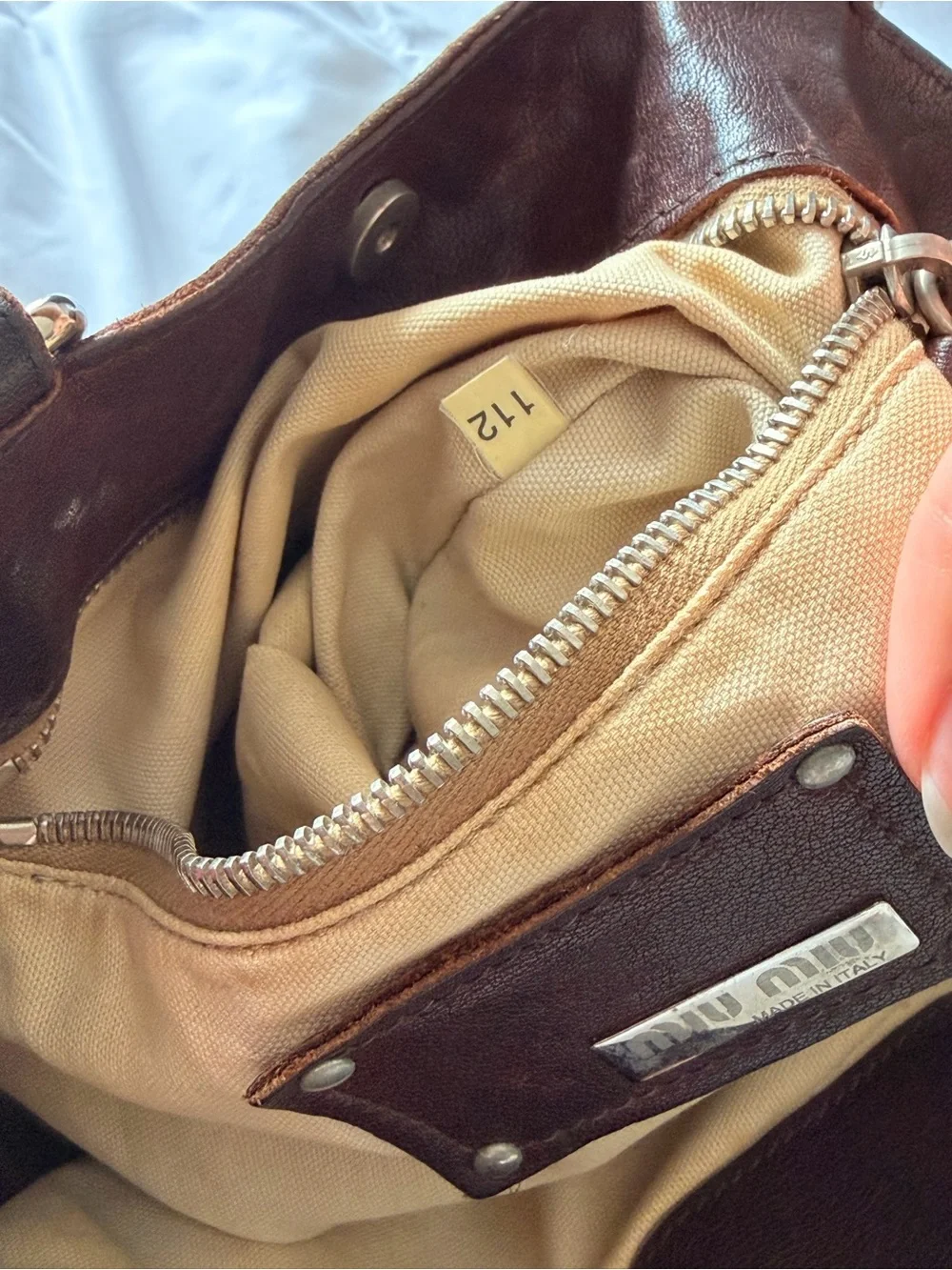 Miu Miu Archive 2006 Leather Flower Pocket Bag - Picture 9 of 11